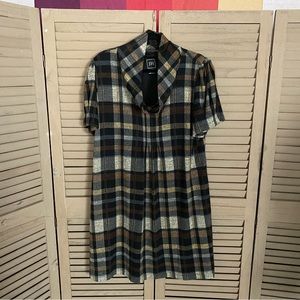 JH Plaid Navy Blue and Cream XL Mini “T-Shirt Dress”